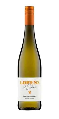Weingut Lorenz Gewürztraminer, fruchtiger Weißwein aus Nahe mit Aromen von Ananas und Mango, 2022 Spätlese.