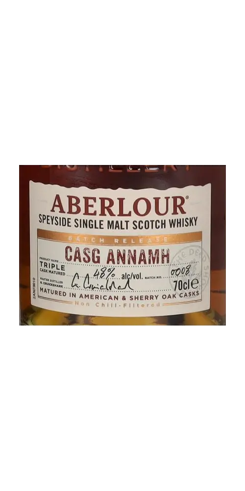 Aberlour Casg Annamh Small Batch 0008 (Tube)