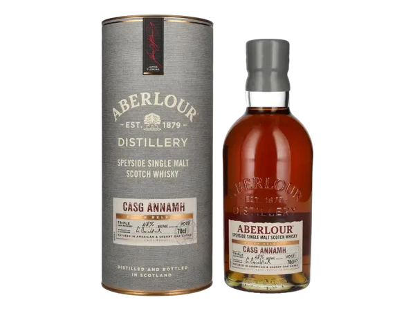 Schottischer Whisky Aberlour Casg Annamh Batch 0008 in Tube, Speyside Single Malt mit intensiven Aromen.