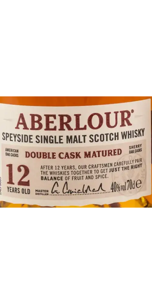 Schottischer Whisky Aberlour 12 Jahre, Speyside, Double Cask für ausgewogene Aromen von Frucht und Schokolade.