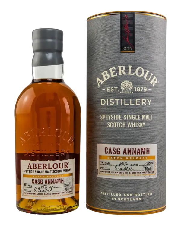 Schottischer Whisky Aberlour Casg Annamh Batch 0007 im Tube, Speyside Single Malt mit komplexem Aroma.