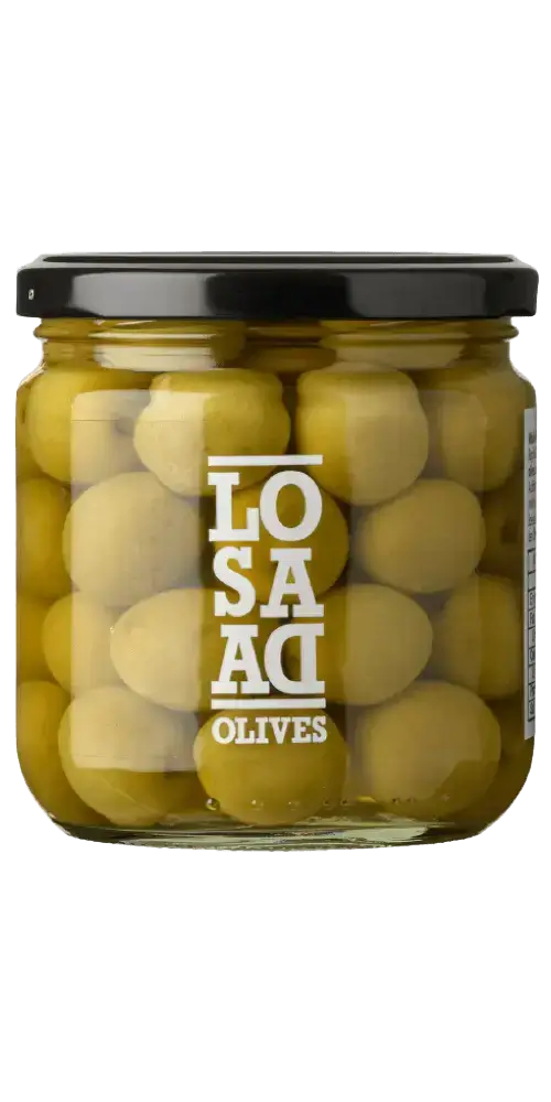 Aceitunas Losada Manzanilla Oliven in Salzlake - Feinkost aus Sevilla, handgepflückt und in Glas verpackt.