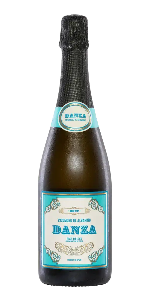 Danza Escumoso de Albarino Brut, Schaumwein aus 100% Albariño mit frischen Zitrusnoten und feinem Säurespiel.