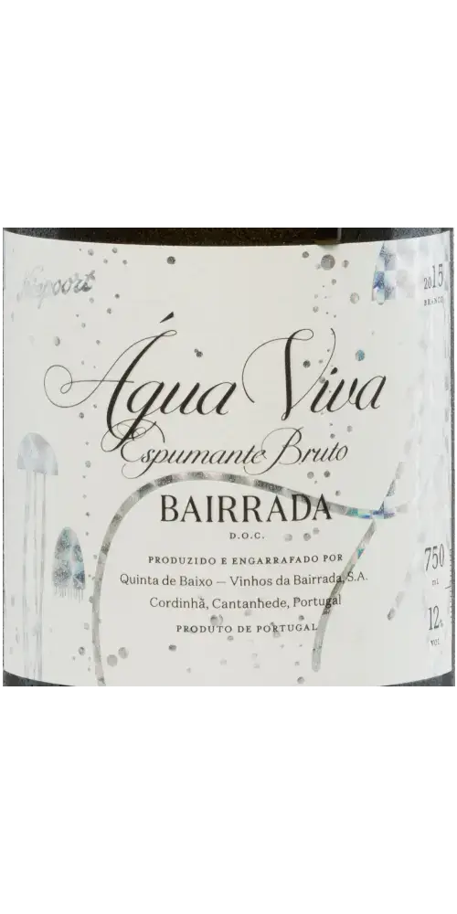 Água Viva Espumante Bruto 2017, eleganter Schaumwein aus Bairrada mit frischen Zitrusnoten und 12 % Vol.