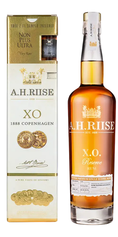 A.H. Riise 1888 Copenhagen Gold Rum – mit Non Plus Ultra Sample