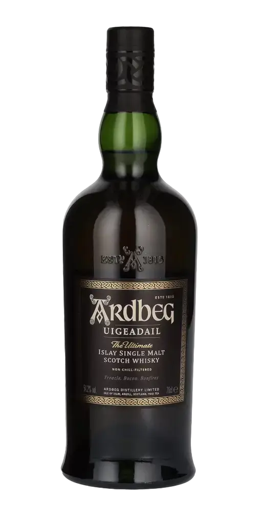 Schottischer Whisky Ardbeg Uigeadail 0,7l Islay Single Malt mit rauchigen Aromen und fruchtigem Sherry.