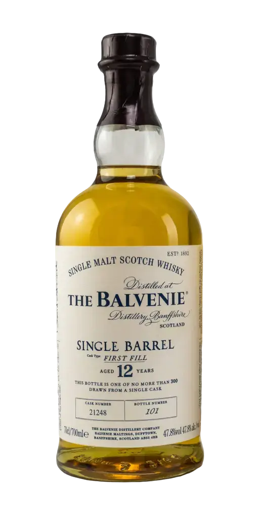 Schottischer Whisky The Balvenie Single Barrel 12 Jahre, First Fill, limitierte Edition aus 300 Flaschen, 700ml.