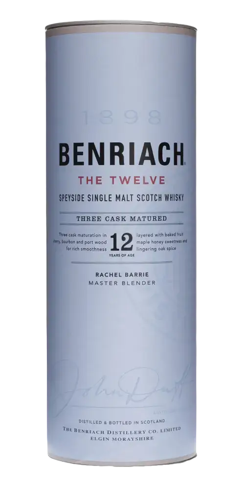 Schottischer Whisky Benriach The Twelve, 12 Jahre, aus der Speyside, drei Fässer gereift, hochwertig aber sachlich.