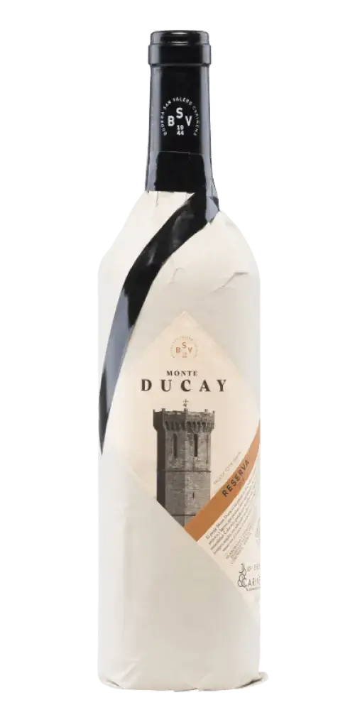 Monte Ducay Reserva Pergamino, spanischer Rotwein mit Aromen dunkler Waldbeeren und samtigen Tanninen.