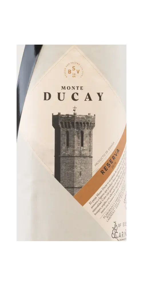Monte Ducay Reserva, spanischer Rotwein mit samtigen Tanninen und Aromen dunkler Waldbeeren.