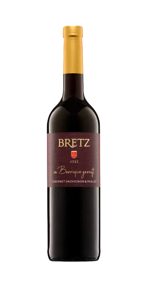 Ernst Bretz Merlot 2022, eleganter Rotwein aus Deutschland mit fruchtigem Charakter und 13 % Vol.