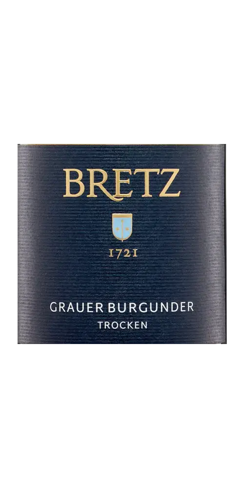 Grauer Burgunder trocken, eleganter Weißwein vom Weingut Bretz mit Aromen reifer Äpfel und 12,5 % Vol.