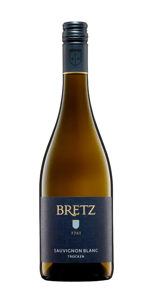 Ernst Bretz Sauvignon Blanc, trockener Weißwein mit fruchtigen Aromen von Maracuja und Mango, aus Bechtolsheim.