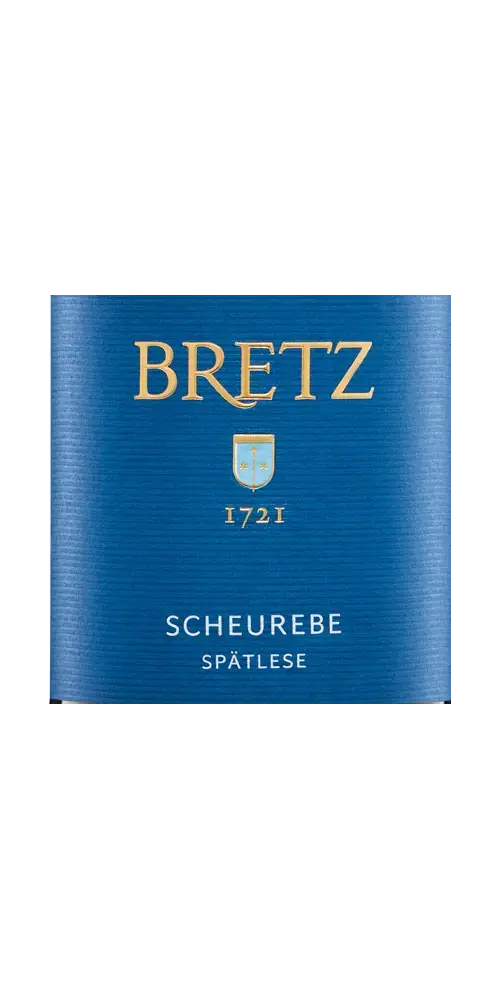 Ernst Bretz Scheurebe Spätlese, fruchtiger Weißwein mit intensiven Aromen von Johannisbeeren, Jahrgang 2021.