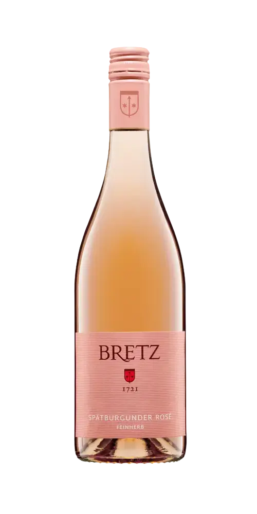 Ernst Bretz Spätburgunder Rosé Feinherb, erfrischender Roséwein mit fruchtigen Aromen und feiner Süße.