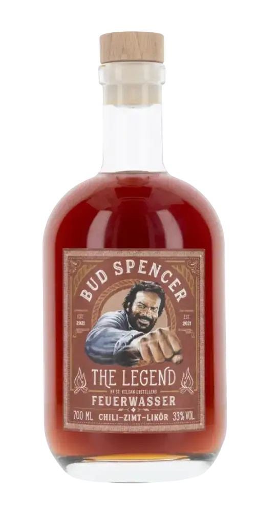 Schottischer Whisky Bud Spencer The Legend, 700 ml Chili-Zimt-Likör, feuriger Genuss mit 33% Vol.