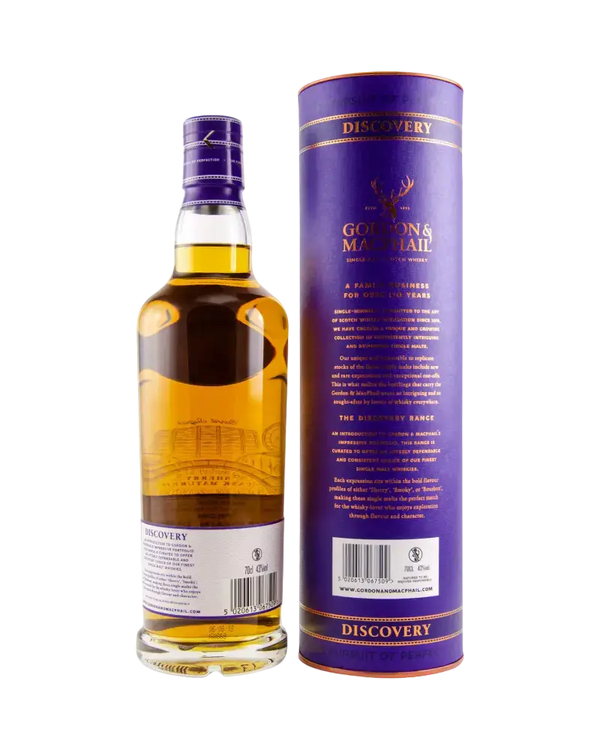 Schottischer Whisky Bunnahabhain 11 Jahre Discovery von Gordon & MacPhail im Tube, Önologisches Design, 700ml.