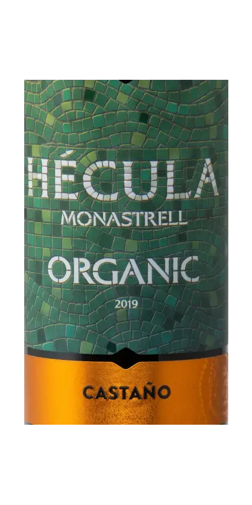 Bodegas Castaño Hécula Monastrell, eleganter Rotwein von 2019, biologisch angebaut, aus Yecla mit komplexen Beerennoten.