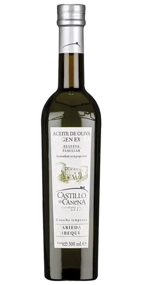 Olivenöl Castillo de Canena Reserva Familiar Arbequina 500ml, kaltgepresst aus Spanien, mittelfruchtig mit grünen Aromen.