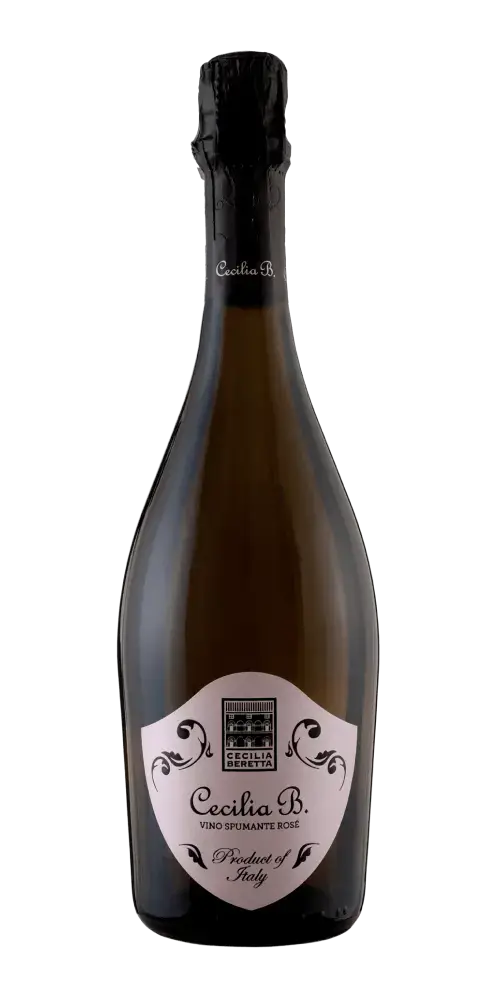 Cecilia Beretta Spumante Rosé, italienischer Schaumwein mit Aromen von roten Früchten und feiner Perlage.