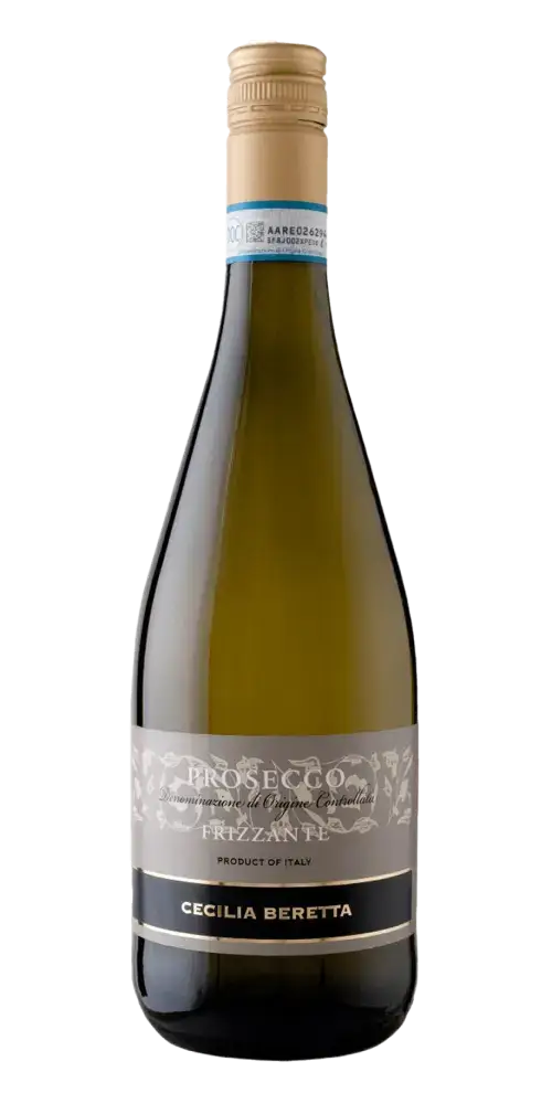 Cecilia Beretta Prosecco Frizzante DOC, spritziger Schaumwein aus Italien mit fruchtigem Aroma und 100 % Glera-Trauben.