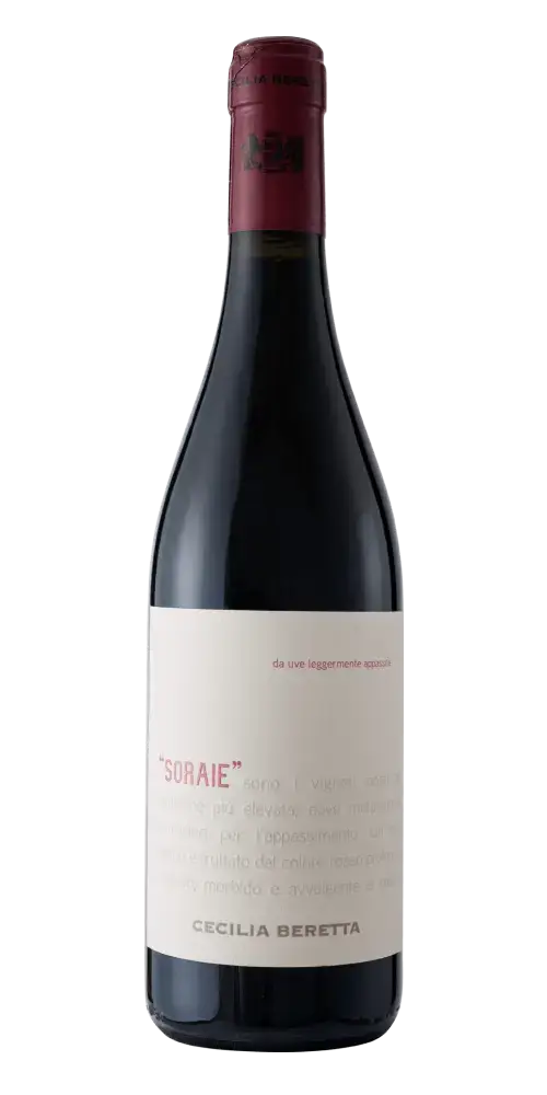 Cecilia Beretta Rosso Veneto IGT Soraie, halbtrockener Rotwein aus Venetien mit konzentriertem Geschmack.