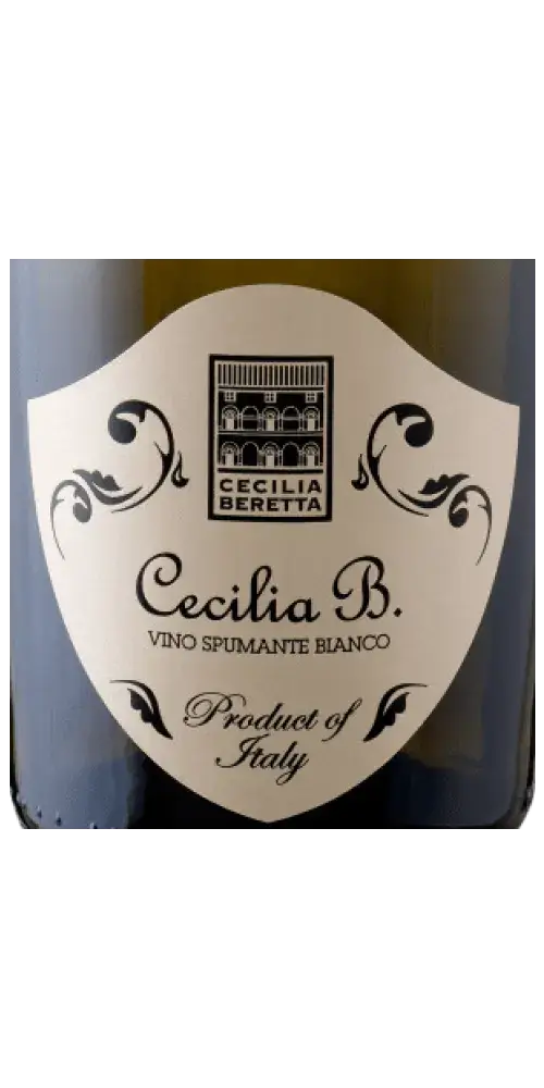 Cecilia Beretta Spumante Bianco, spritziger Schaumwein aus Italien mit fruchtigem Geschmack und feiner Perlage.