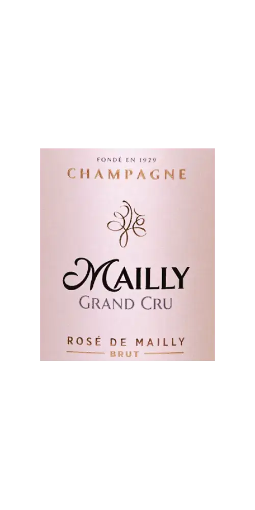Champagne Mailly Grand Cru Rosé, feiner Schaumwein aus Pinot Noir mit blumigen Noten und 12 % Vol.