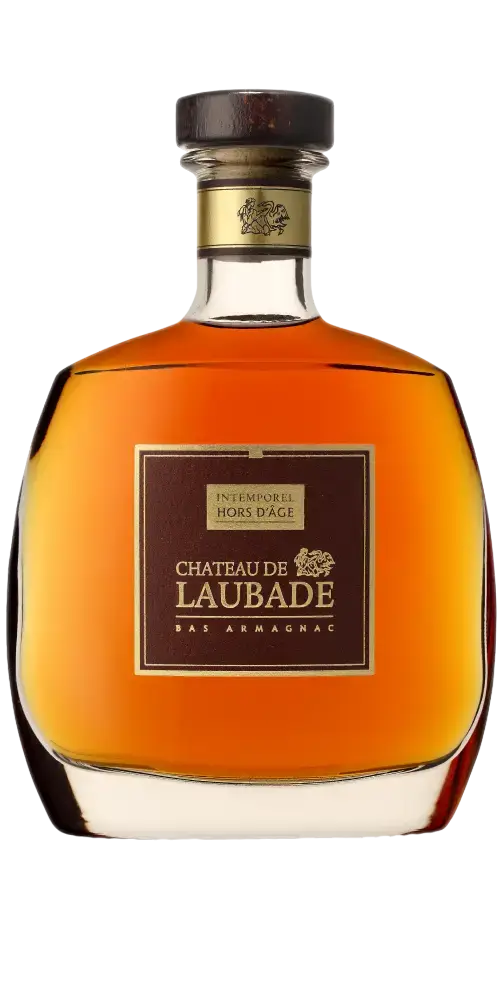Armagnac Chateau de Laubade Intemporel Hors d‘Âge, 12-20 Jahre, hochwertiger Blend aus Gascogne.
