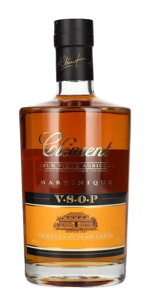 Rhum Clément Vieux VSOP aus Martinique, mahagonifarbener Rum mit Aromen von Vanille und Kakao.