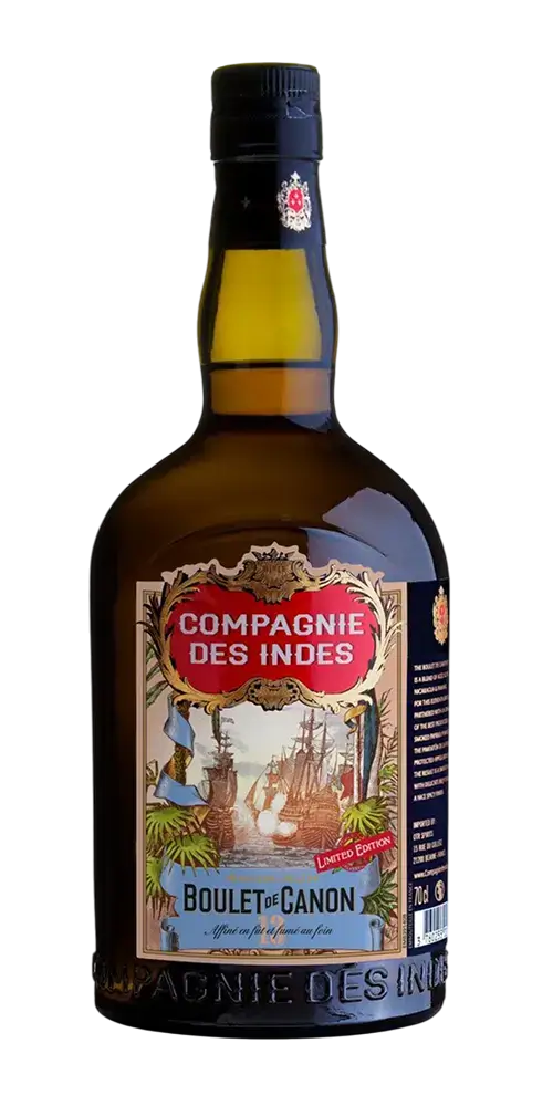 Rum Boulet de Canon No. 13 von Compagnie des Indes – limitierte Edition mit torfigem Whiskyfass-Finish.