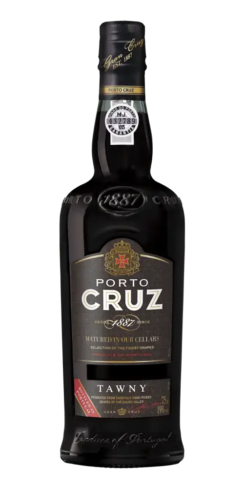 Cruz Tawny Port, eleganter Portwein mit Aromen roter Beeren und 19% Vol., vier Jahre in Eichenfässern gereift.