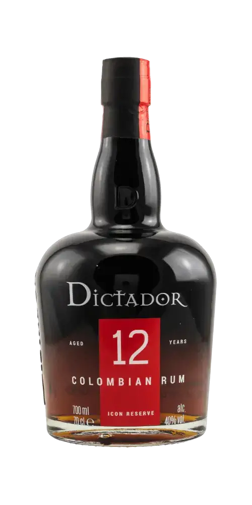 Dictador 12 Jahre Rum, kolumbianischer Rum, Bernsteinfarbe, Aromen von Honig und Karamell, 700 ml