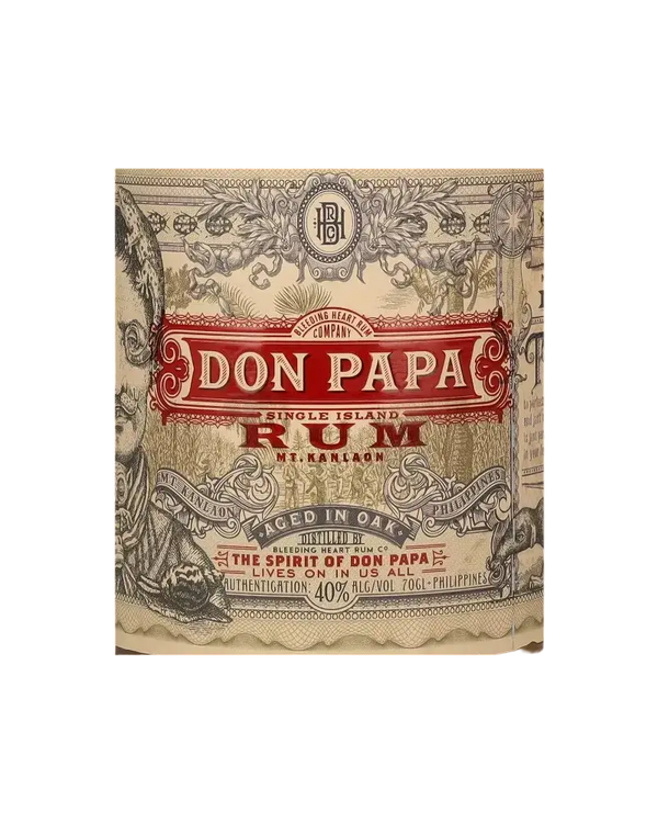 Don Papa Rum 7 Jahre aus den Philippinen, in Eiche gereift, mit reichhaltigem Vanillearoma und schönen Geschmacksnuancen.
