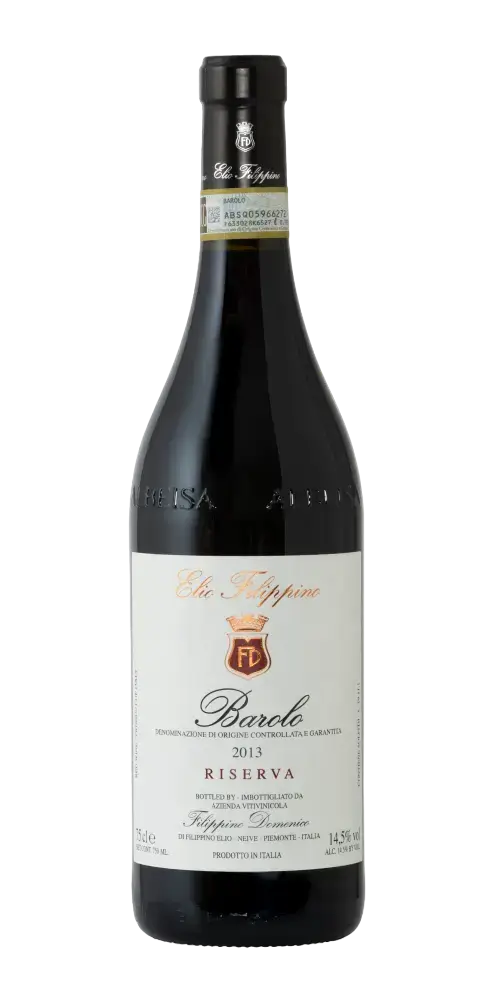 Elio Filippino Barolo la Morra Riserva, samtiger Rotwein aus Italien mit 14,5 % Vol. und fruchtigen Beerenaromen.