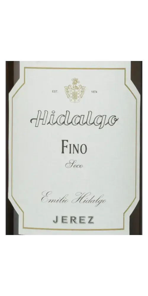 Emilio Hidalgo Fino Jerez Seco, trockener Sherry aus Jerez mit delikaten Mandelaromen und 15 % Vol.