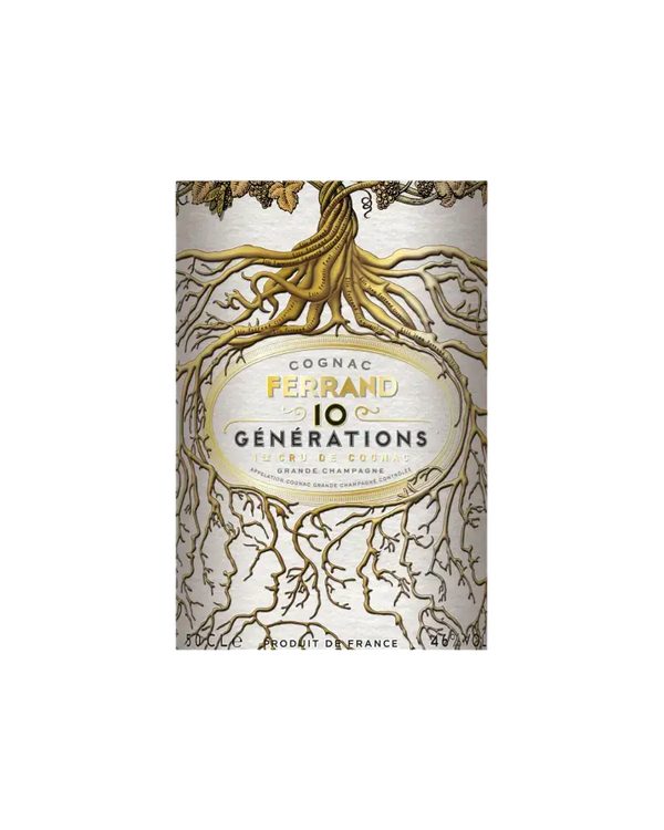 Cognac Ferrand 10 Générations, 5-7 Jahre alt, aus Grande Champagne, Frankreich, exquisite Mischung und feines Aroma.