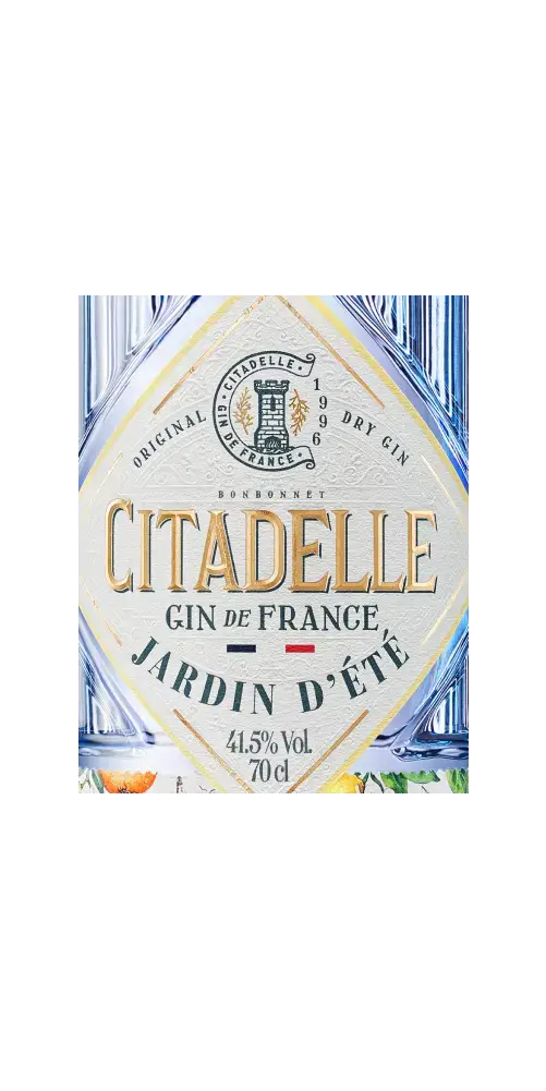 Gin - Citadelle Jardin d'Été, 41,5% Vol, französischer Dry Gin, mit Botanicals für unverwechselbaren Geschmack.