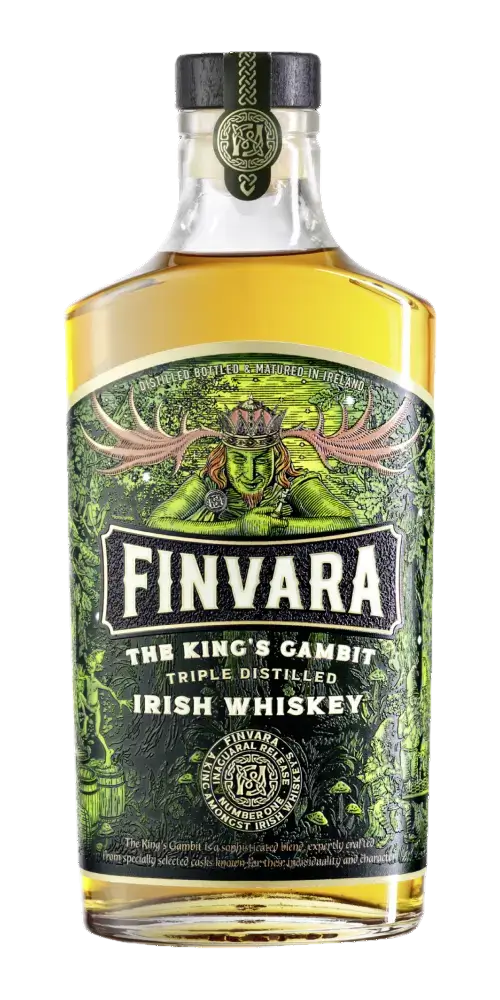 Irischer Whiskey Finvara The King's Gambit, dreifach destillierter Single Malt aus Irland, komplexes Aromaprofil.