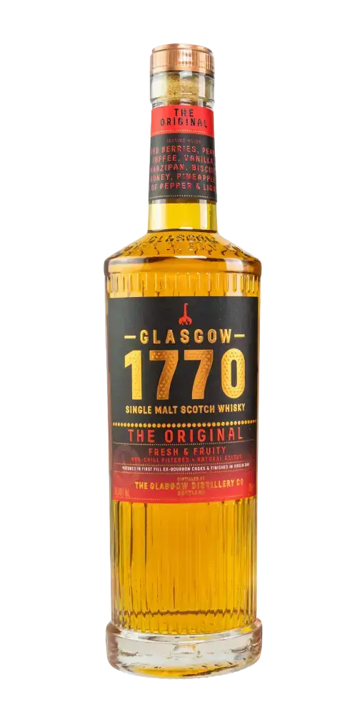 Schottischer Whisky 1770 Glasgow - The Original, Single Malt aus Ex-Bourbon und neuen Eichenfässern.