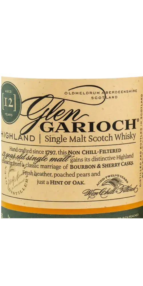 Schottischer Whisky Glen Garioch 12 Jahre, Highland, Single Malt Whisky mit honigsüßer Note und cremigem Mundgefühl.