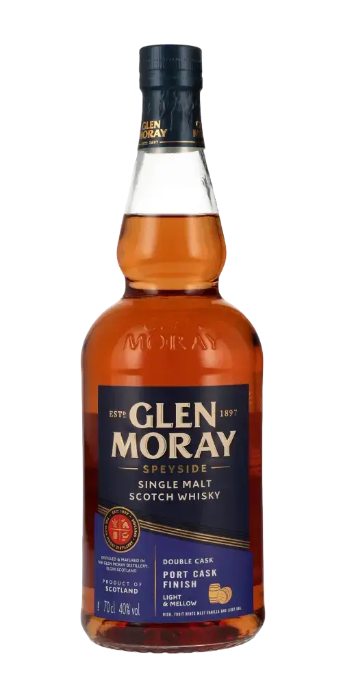 Schottischer Whisky Glen Moray Peated, Single Malt aus Speyside, Port Cask Finish, 40% Vol, 0,7l Flasche