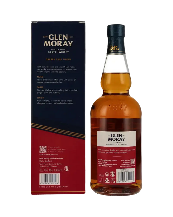 Schottischer Whisky Glen Moray Sherry Cask Finish - Single Malt aus Speyside, traditionell und innovativ seit 1897.