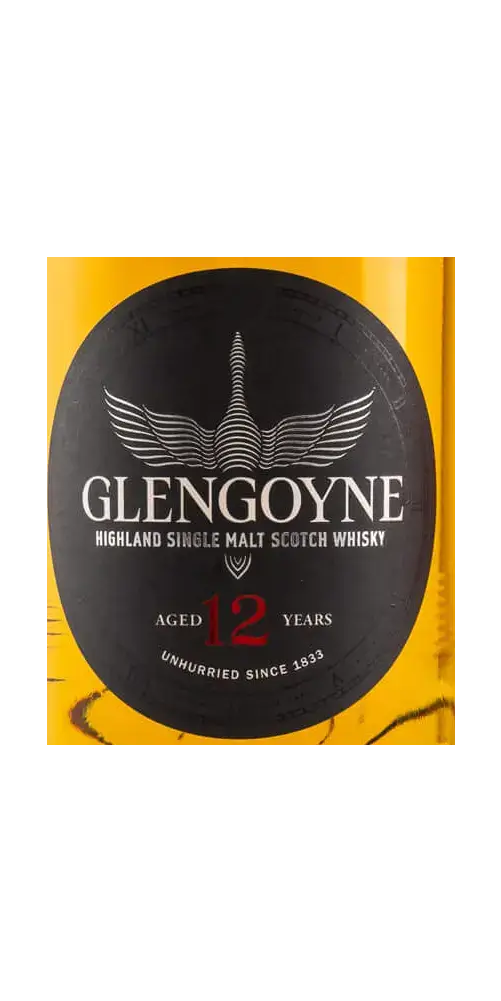 Schottischer Whisky Glengoyne 12 Jahre, Highland Single Malt, reift in Sherry-Fässern, ungehurt seit 1833.