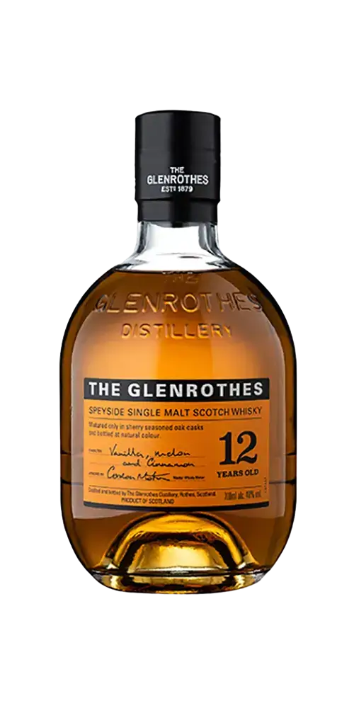 Schottischer Whisky Glenrothes 12 Jahre, Speyside Single Malt mit Aromen von Banane, Zitrone und Zimt. Hochwertige Abfüllung.