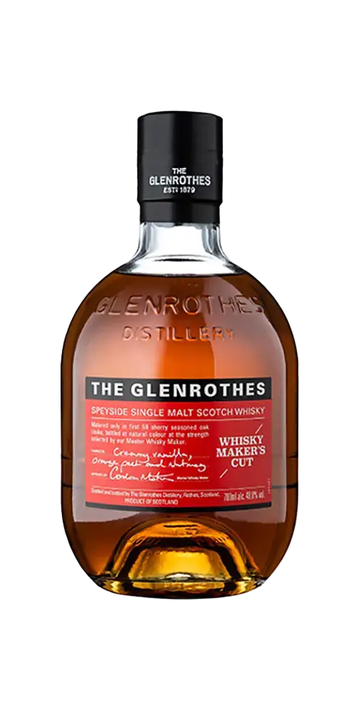 Schottischer Whisky Glenrothes Makers Cut in Fassstärke, Charakter von Vanille, Orange und Muskat, aus Speyside.