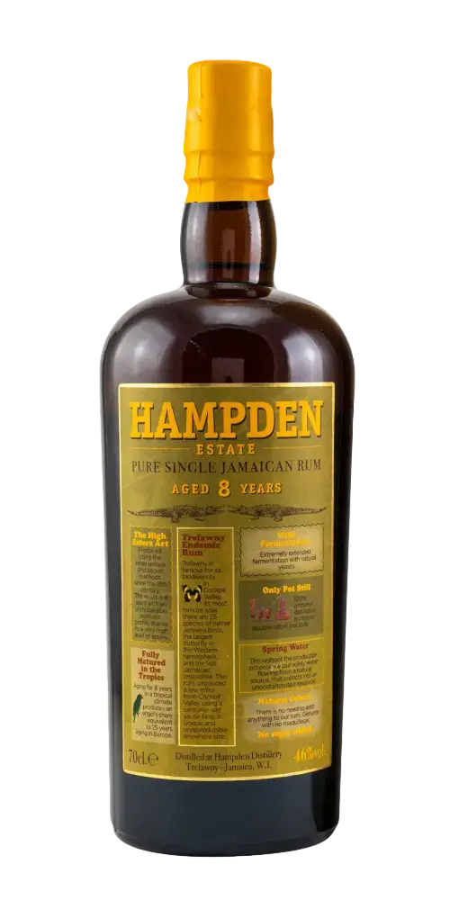 Hampden Estate Rum, 8 Jahre, jamaikanischer Rum, reif, NOTEN von Bananen, Vanille, 700ml Flasche, TIME 2 TASTE