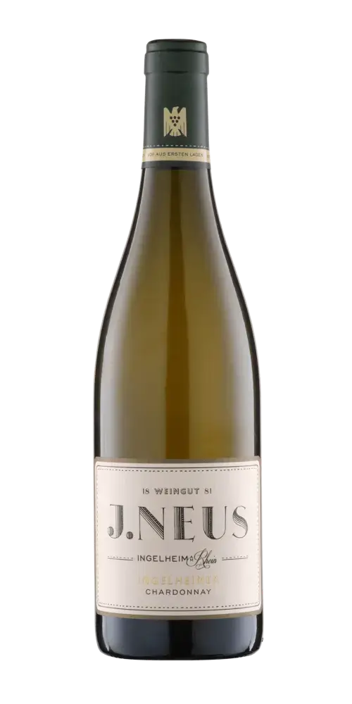 VDP.Weingut J. Neus, Chardonnay aus Ingelheim mit mineralischen Düften und feinen Nussnoten.