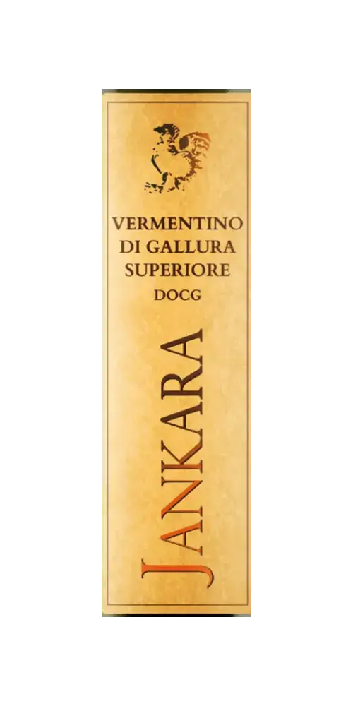 Jankara, Vermentino di Gallura Superiore DOCG mit feinen Aromen von Mandarinen und 1,7 g/l Restzucker.