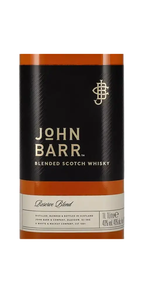 Schottischer Whisky John Barr Blended Scotch in stilvoller Verpackung, Reserve Blend, aus Schottland.
